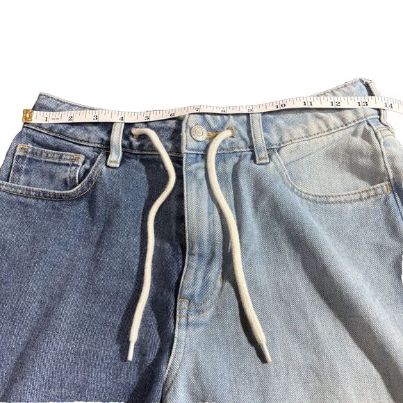 PacSun Women’s Denim Joggers Size 26 Two-Tone Light/Dark Wash - Picture 10 of 16